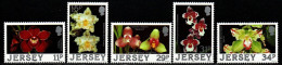 Jersey 1988 - Mi.Nr. 425 - 429 - Postfrisch MNH - Blumen Flowers Orchideen Orchids - Orchidee