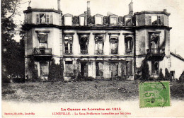 MEURTHE ET MOSELLE-Guerre En Lorraine En 1914-Lunéville-La Sous-Préfecture Incendiée Par Les Obus - Bastien - Luneville