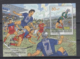 Belge BLOC CHAMPIONNAT DU MONDE FOOT FOOTBAL 1998 - Usados