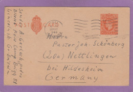 ENTIER POSTAL DE HULL POUR NETTLINFEN,ALLEMAGNE,1948.P.O.W CAMP BRIGG 81 LINCOLNSHIRE. - Luftpost & Aerogramme