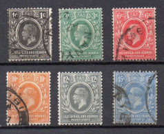 East Africa And Uganda, Used, 1912, Michel 42 - 47, George VI, Lot - Protectorados De África Oriental Y Uganda