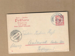 Los Vom 09.05  Ganzsache-Postkarte Aus Ludwigshafen Nach Andermatt  1904 - Cartas & Documentos