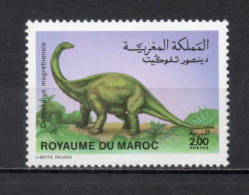 MAROC N°  1046   NEUF SANS CHARNIERE  COTE 7.00€    PREHISTOIRE ANIMAUX FAUNE - Marocco (1956-...)