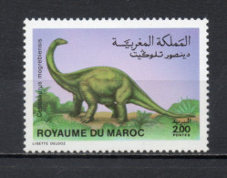 MAROC N°  1046   NEUF SANS CHARNIERE  COTE 7.00€    PREHISTOIRE ANIMAUX FAUNE - Maroc (1956-...)
