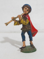 I117212 Pastorello Presepe - Statuina In Plastica - Uomo Suona Il Flauto - Weihnachtskrippen