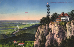 BASEL, RESTAURANT, ARCHITECTURE, FLAG, TOWER, SWITZERLAND, POSTCARD - Bazel