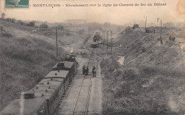 MONTLUCON (Allier) - Eboulement Sur La Ligne Du Chemin De Fer Au Diénat - Train - Voyagé 1911 (2 Scans) - Montlucon