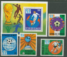 Niger 1978 Football Soccer World Cup Set Of 4 + S/s MNH - 1978 – Argentina