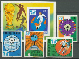 Niger 1978 Football Soccer World Cup Set Of 4 + S/s Imperf. MNH -scarce- - 1978 – Argentine