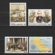 Grece N° 1856 à 1859 ** 150 éme Anniversaire Constitution De 1844 - Unused Stamps