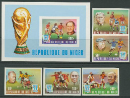 Niger 1977 Football Soccer World Cup Set Of 5 + S/s Imperf. MNH -scarce- - 1978 – Argentina