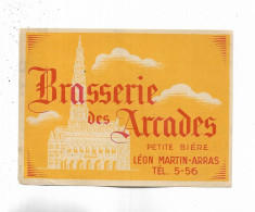 62 - Document Publicitaire Pour La Brasserie Des Arcades " Léon MARTIN "  à  ARRAS ( Pas-de-Calais ) - Publicités
