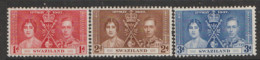 Swaziland  1937 SG  25-7 Coronation  Mounted Mint - Swaziland (...-1967)