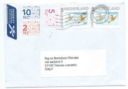 Olanda, Netherland, Pays-Bas 2014 Cover To Italy ; Lettera Con Oche In Volo + Corona - Gansos