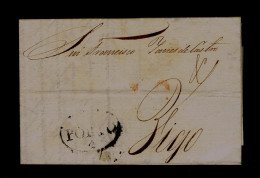 Gc8568 PORTUGAL Black In A Line Pmk PORTO Inside A Circulo + Red Fees Mailed 03-04-1822 Porto »Vigo - ...-1853 Vorphilatelie