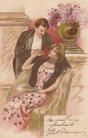 CPA - Illustrateur - Gaufrée - Style Viennoise- Couple  - - Antes 1900