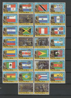 Panama 1980 Football Soccer World Cup Set Of 30 With Golden Overprint MNH - 1978 – Argentina