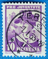 1934 Zu J 70 PRO JUVENTUTE Obl. TERRITET 1.1.35 Voir Description - Usati