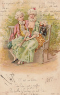 CPA - Illustrateur  - Style Viennoise- Couple  - - Antes 1900