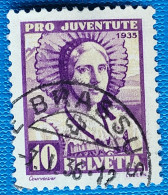 1935 Zu J 74 PRO JUVENTUTE Obl. BRASSUS 7.1.36 Voir Description - Used Stamps