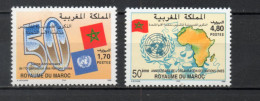 MAROC N°  1182 + 1183    NEUFS SANS CHARNIERE  COTE 5.50€    NATIONS UNIS - Morocco (1956-...)