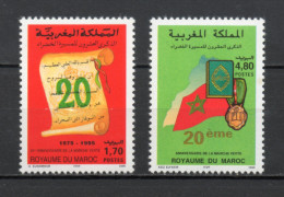 MAROC N°  1184 + 1185    NEUFS SANS CHARNIERE  COTE 2.50€    MARCHE VERTE - Morocco (1956-...)