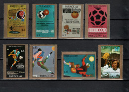 Paraguay 1977 Football Soccer World Cup Set Of 8 MNH - 1978 – Argentina