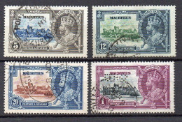 Mauritius, Used, 1935, Michel 196 - 199, George V, Silver Jubilee - Mauricio (...-1967)