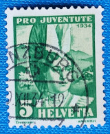 1934 Zu J 69 PRO JUVENTUTE Obl. LENZBURG 9.12.34 Voir Description - Used Stamps