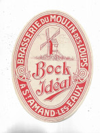 59 - Document Publicitaire " Bock Idéal "  "   Pour La Brasserie Du Moulin Des Loups à St-Amand-les-Eaux ( Nord ) - Advertising