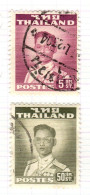 T+ Thailand 1951 Mi 282C 287C Bhumipol Adujadeh - Tailandia