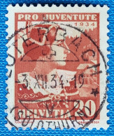 1934 Zu J 71 PRO JUVENTUTE Obl. LUTERBACH 3.12.34 LUXE Voir Description - Used Stamps