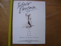 Synopsis Cinema Movie DE LA VIE DES MARIONNETTES Atzorn Buchegger Bergman - Autres & Non Classés