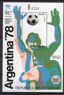 Paraguay 1978 Football Soccer World Cup S/s With "B" Number MNH - 1978 – Argentine