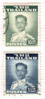 T+ Thailand 1951 Mi 283C 288C Bhumipol Adujadeh - Tailandia