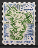 COMORES - 1974 - Poste Aérienne PA N°YT. 61 - Carte De Mayotte - Neuf Luxe ** / MNH / Postfrisch - Posta Aerea