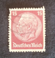 Paul Von Hindenburg 15 Pf Deutsches Reich - Used Stamps