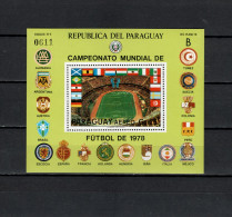 Paraguay 1979 Football Soccer World Cup S/s With "B" Number MNH - 1978 – Argentine