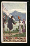 Künstler-AK Ernst Kutzer: Adalbert Stifter Nr. 29: Feldblumen, 17. Lilie  - Kutzer, Ernst