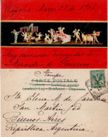 ITALY 1904 POSTCARD SENT TO BUENOS AIRES - Poststempel