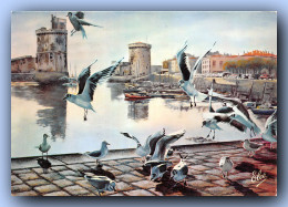 17 - La ROCHELLE - Les Mouettes Affamées Sur Le Bord Du Quai.  5 (scan Recto-verso) OO 0918 - La Rochelle