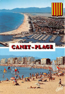 LE CANET PLAGE  Multivue  Port De Plaisance Et Plage  18 (scan Recto-verso) OO 0912 - Canet Plage