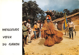 GABON Danseur Adouma Meilleurs Voeux Du Gabon Tropic Photo Libreville  60  (scan Recto-verso) OO 0905 - Gabon