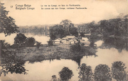 CONGO BELGE LA RIVE DU CONGO EN FACE DE PONTHIERVILLE (scan Recto-verso) OO 0970 - Belgisch-Congo