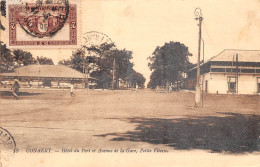 Guinée Française  CONAKRY  Hotel Du Port Et Avenue De La Gare  Petite Vitesse   (scan Recto-verso) OO 0956 - Französisch-Guinea