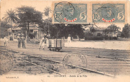 Guinée Française  Conakry  Entree De La Ville Rails Chemin De Fer Gare Warf Wharf Warff  OO 0955 - Guinée Française