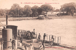 GUINEE Francaise  CONAKRY  LE MOUVEMENT DU WHARF WARF Sur Le Port Warff (scan Recto-verso) OO 0950 - French Guinea