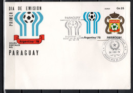 Paraguay 1979 Football Soccer World Cup Stamp On FDC - 1978 – Argentine