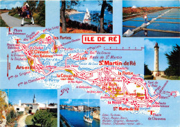 Ile De Ré  Carte De L'ile  MAP  (scan Recto-verso) OO 0977 - Saint-Martin-de-Ré