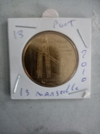 Médaille Touristique Monnaie De Paris 13 Marseille Pont Transbordeur 2010 - 2010